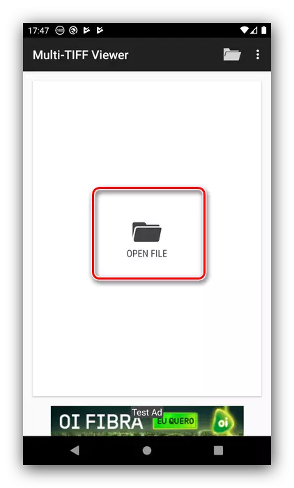 Filloni duke përdorur Viewer Multifife të lirë për të hapur Tiff në Android
