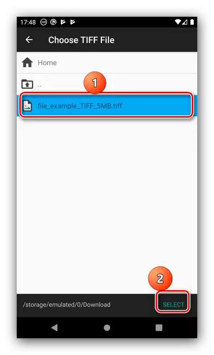 Android এর উপর খোলা টিফ করার মাল্টি Tiff ভিউয়ার ফ্রি ফাইল নির্বাচন