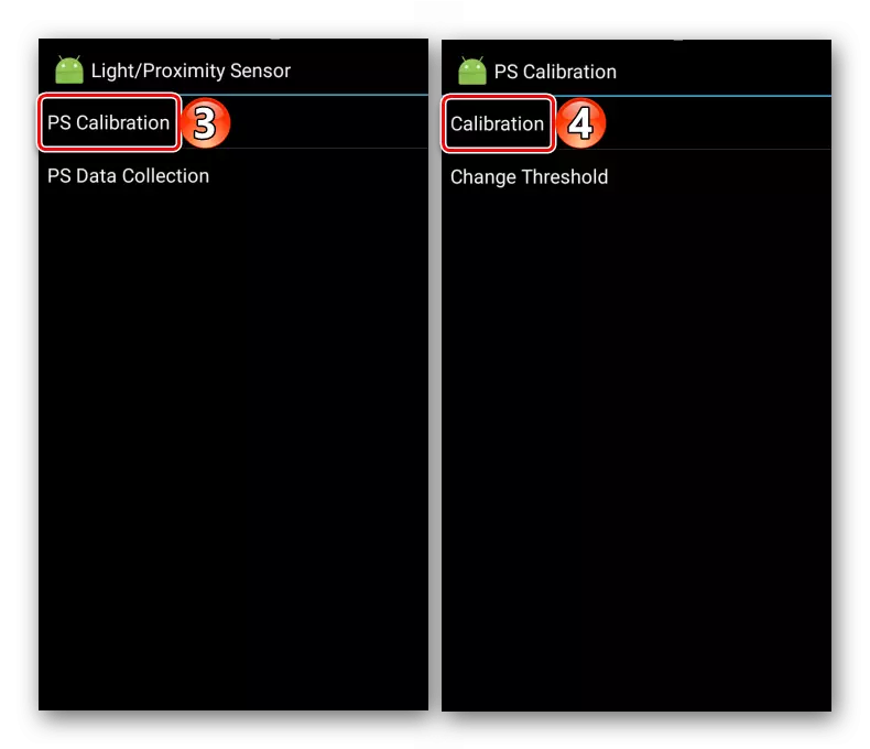 Masuk ke bagian Kalibrasi Sensor Sensor di menu Teknik di Android