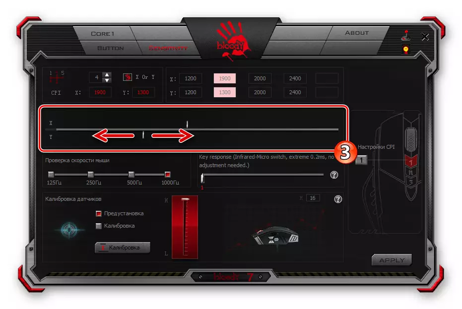 A4Tech Selecciona sangrientas su propio IPC del ratón en el eje Y.