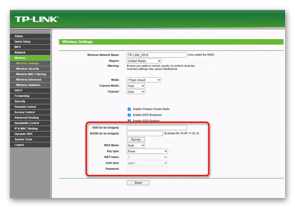 TP-LINK web arayüzünde yönlendiriciye yönlendirici bağlantısını yapılandırma