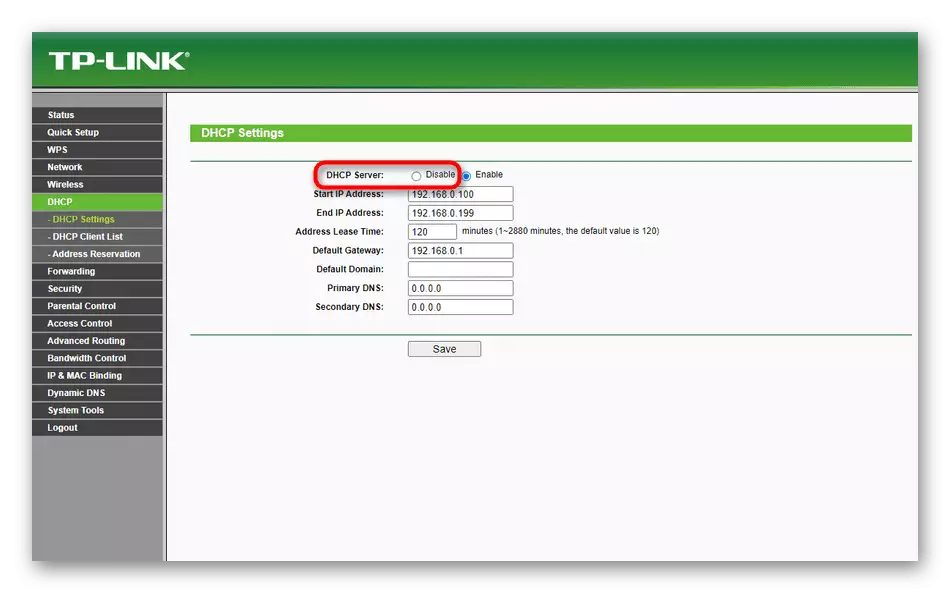 Onemogućavanje automatskog primitka adresa prilikom postavljanja WD-a na TP-link usmjerivačima