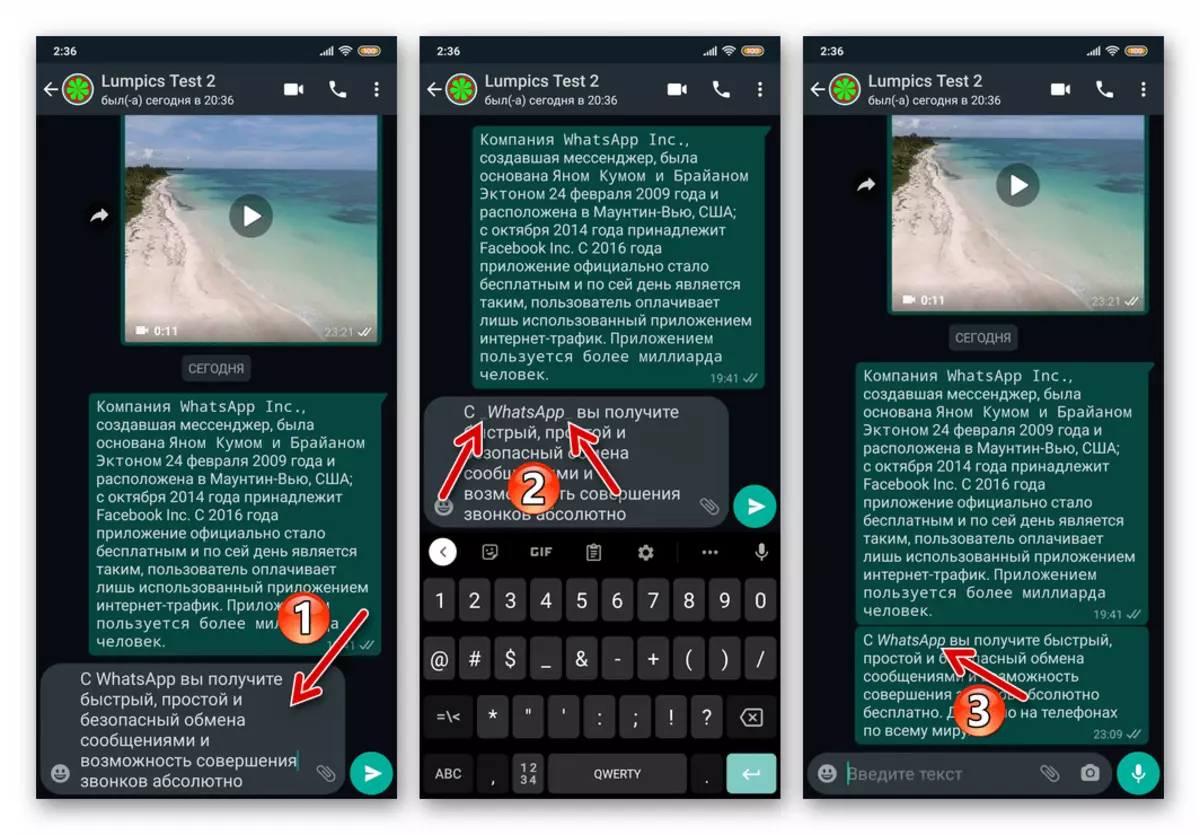 WhatsApp escriptura de missatges en fragments Missatger Rei
