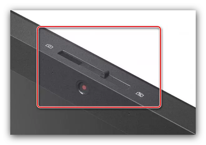Separat switch til fysisk frakobling af kameraet i en bærbar computer med Windows 7