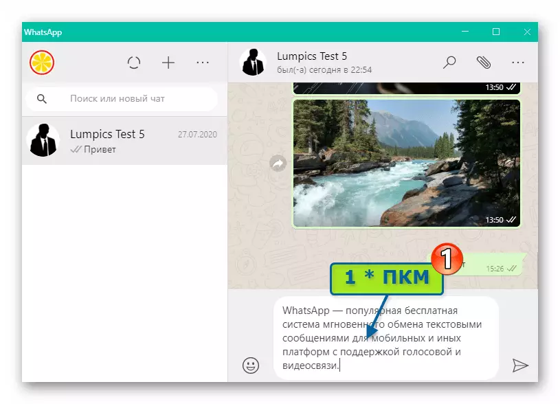 WhatsApp za Windows kako biste odabrali sve tekstualne poruke kucani