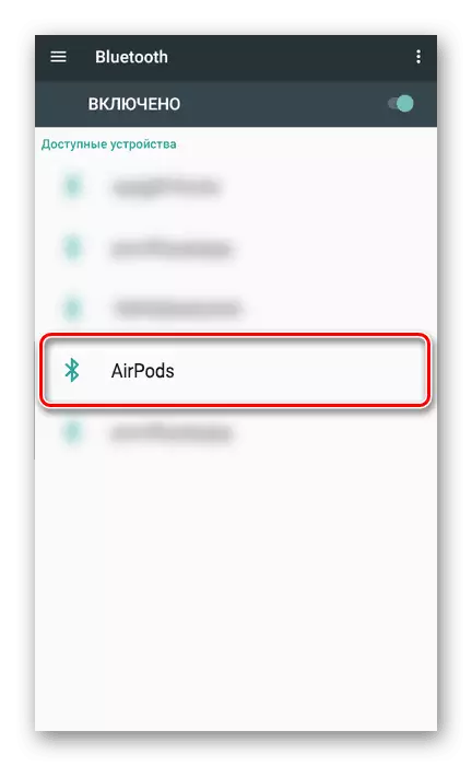 Anslutande hörlurar Airpods på Bluetooth på Android