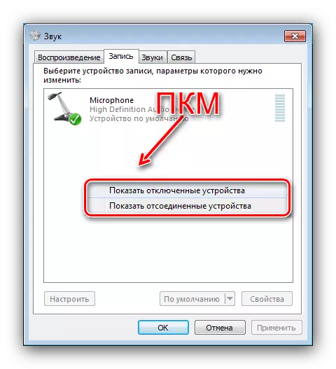 Windows 7'de Stereomyakers'ı etkinleştirmek için devre dışı bırakılmış aygıtları göster