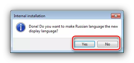 Vistalizatör tarafından Windows 7'deki dili değiştirmek için arayüzde bir değişiklik yapın