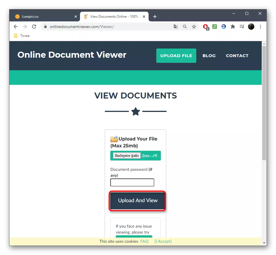 RTF dokumenta lejupielādes apstiprinājums, izmantojot tiešsaistes dokumentu skatītāju