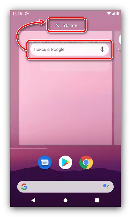 Flytt appleten for skjermen for å fjerne Android-widgets