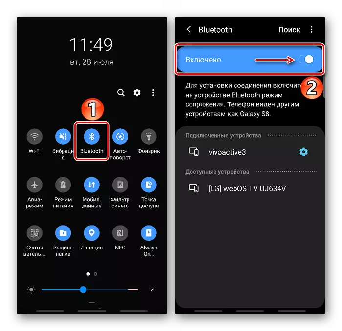 Povolenie technológie Bluetooth na Android