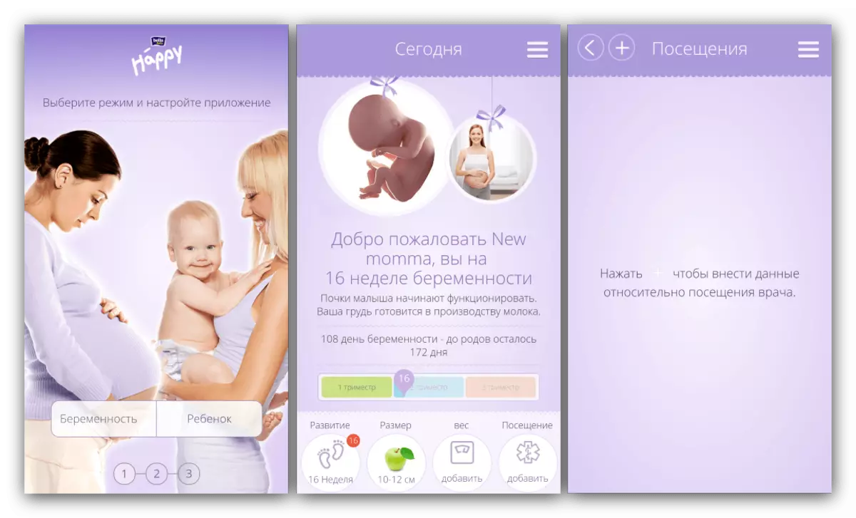 Характерни особености на работния режим Бременност в приложението за бременни жени щастливо бебе