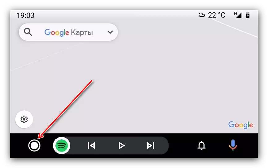 Otvorite izbornik aplikacije na zaslonu zaglavlja za pozive putem Android Auto