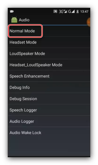 Engineering menu item upang i-on ang Android microphone.