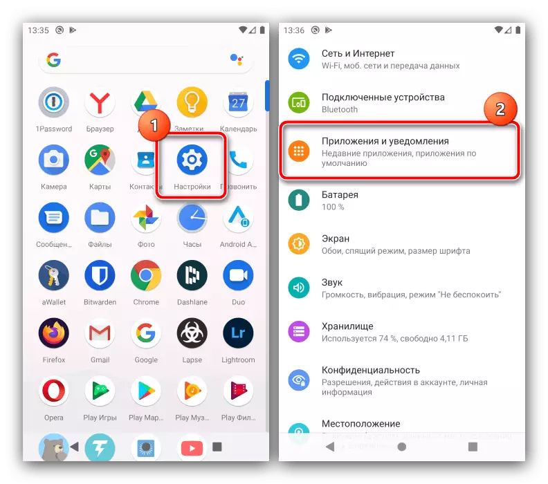 Mở ứng dụng và thông báo để bật micrô Android