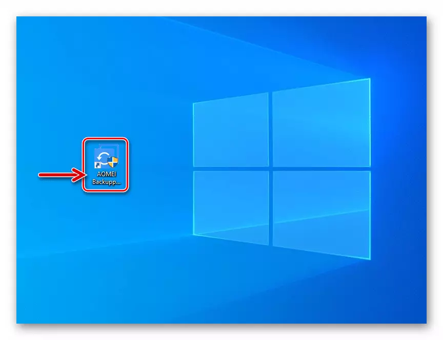 Standard Backupper Aomei - Memulakan program untuk membuat sandaran Windows 10