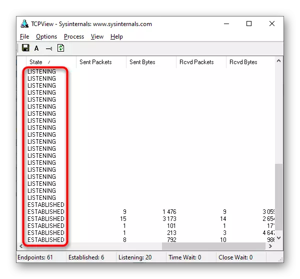 விண்டோஸ் 10 இல் TCPView நிரல் மூலம் போர்ட் நிலையைப் பார்க்கவும்