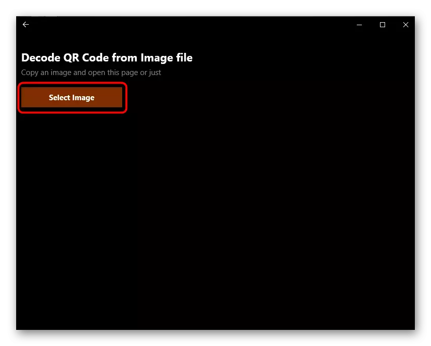 Výběr obrázku pro skenování kódu přes QR kód pro Windows 10 v systému Windows 10