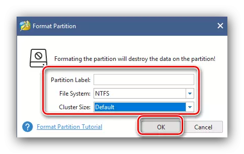 Налаштування операції форматування захищеної флешки в MiniTool Partition Wizard