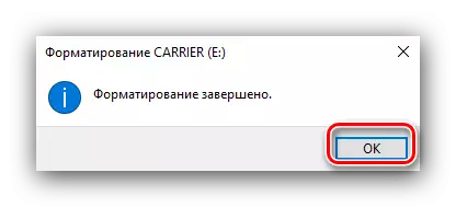 Termina la procedura per la formattazione di un'unità flash protetta con mezzi standard