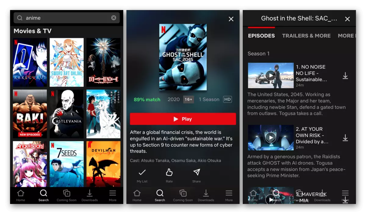 Elŝutu Netflix-App de Google Play Market sur Android