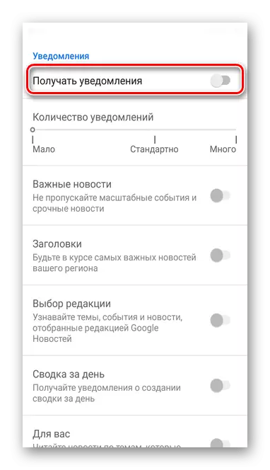 In-notifiki huma diżattivati ​​biex jiskonnettjaw bis-sħiħ in-notifiki mill-verżjoni mobbli tal-Google News fl-Android