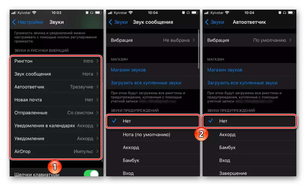 Itfi ħsejjes individwali u notifiki fis-settings iPhone