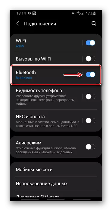 Ngaktifkeun Bluetooth dina Setélan Alat