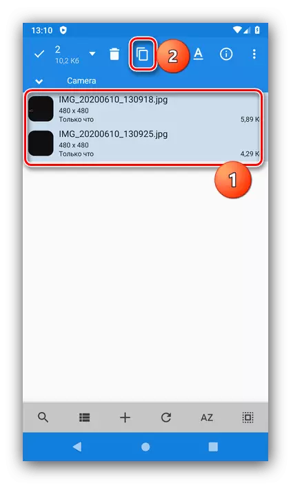 Avviare la copia per spostare i file dal telefono a un'unità flash USB in Android tramite OTG