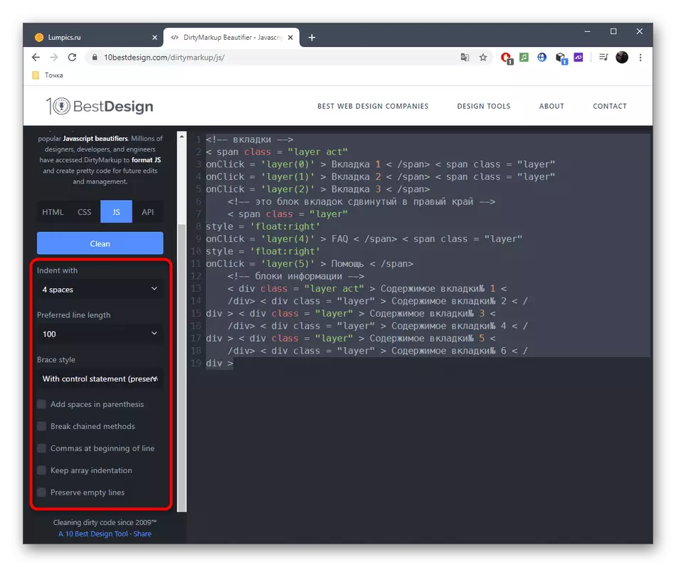 Configuring JavaScript Editing Content Pinaagi sa Online Dirtymarkup Service