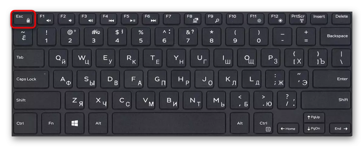 ikona Fnlock na laptop tastature