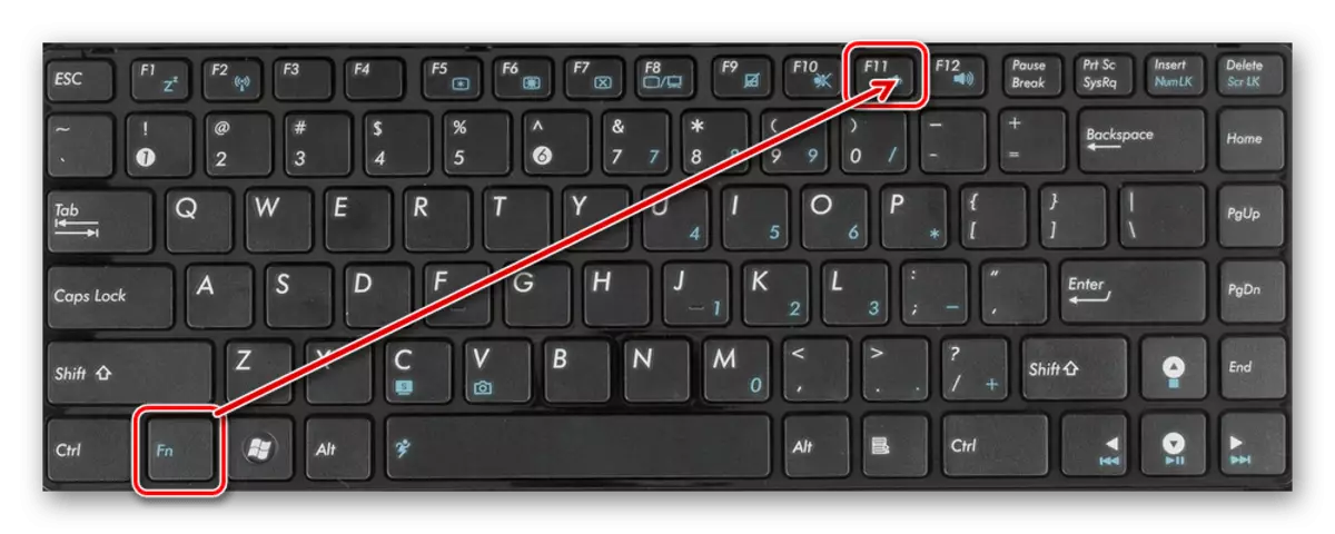Bii o ṣe le tan keyboard lori laptop Lenovo-7
