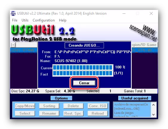 USBUTILL -ро барои кор бозиҳо бо USB дар PlayStation 2 иҷро кунед