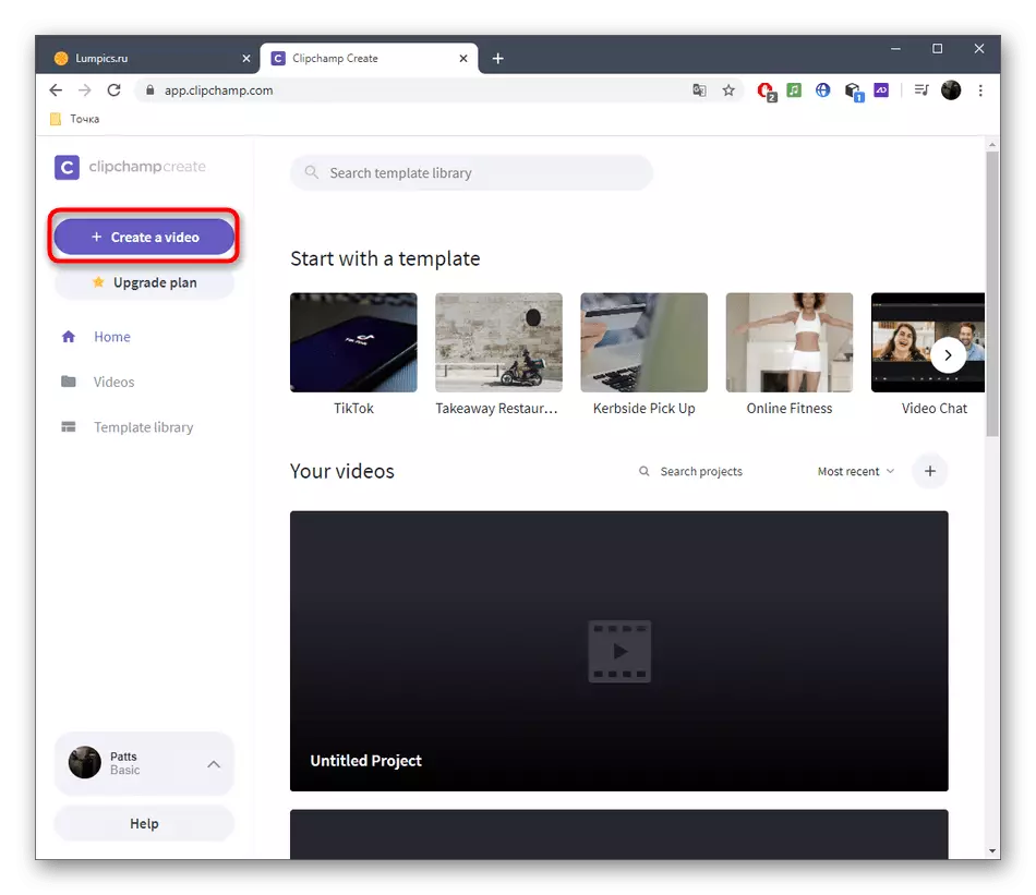 E Projet erstellen am Online Service Clipchat erstellt fir Video Overlay