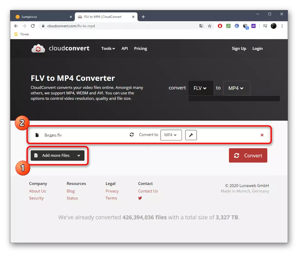 CloudConvert Online Service ile FLV'yi MP4'e dönüştürmeden önce ek dosyalar ekleme
