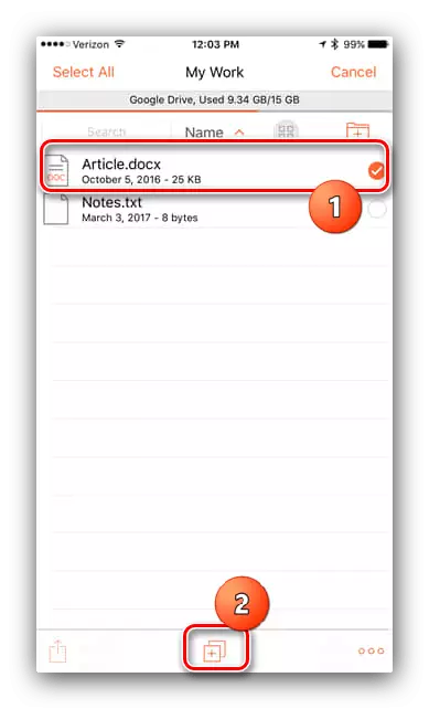 Copier un fichier dans Leef ibridge pour copier des fichiers avec iPhone sur un lecteur flash USB