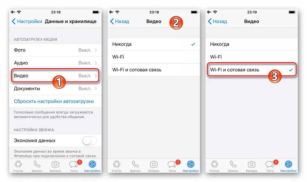 WhatsApp ສໍາລັບ iPhone Options Activation Startup Video ຈາກ Messenger