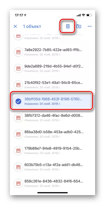 Centhang driji Sampeyan kudu mbusak file liwat Google cakram kanggo iOS kanggo iOS