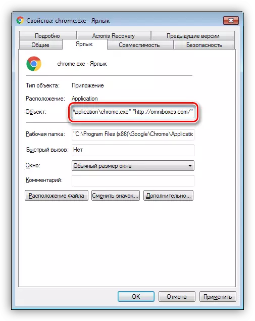 Zmena parametrov štítku prehliadača v systéme Windows