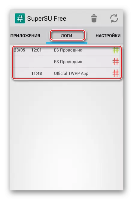 Supersu-app foar ruta op Android