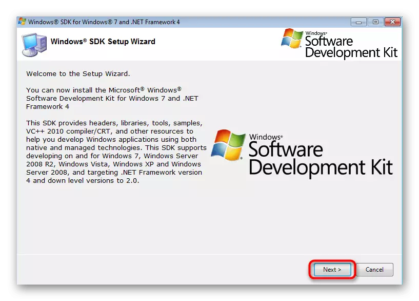 Die installering van die ontwikkelaar komponent vir Digitale handtekening Windows 7 bestuurder