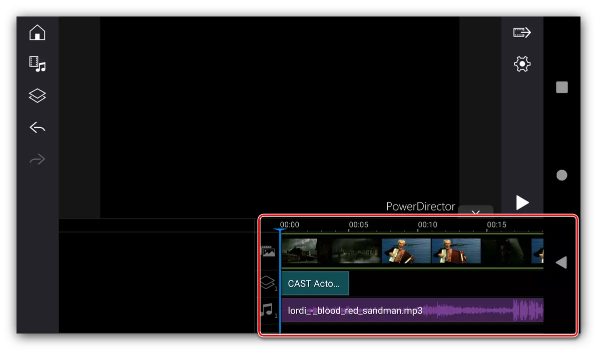 ČameLain Status za montažo Video v PowerDirector za Android