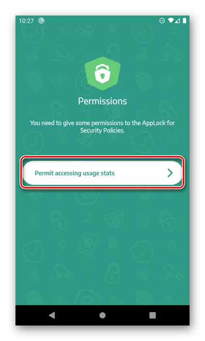 Jepni më shumë leje aplikim për applock në Android