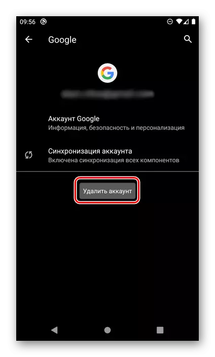 Ezabatu Google kontua Android-en DF DFFH 01 errorea ezabatzeko