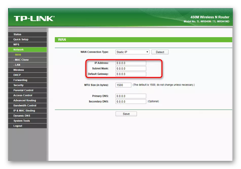 Ручна настройка параметрів підключення до провайдера через веб-інтерфейс TP-Link TL-WR940N