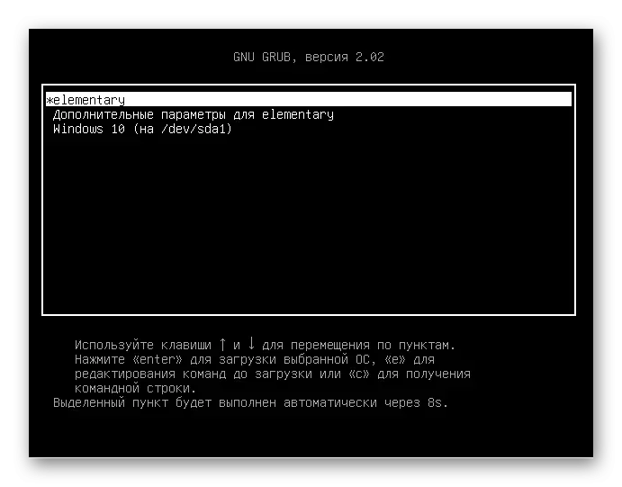Pagpili ng operating system upang simulan pagkatapos i-install ang Linux sa tabi ng Windows 10
