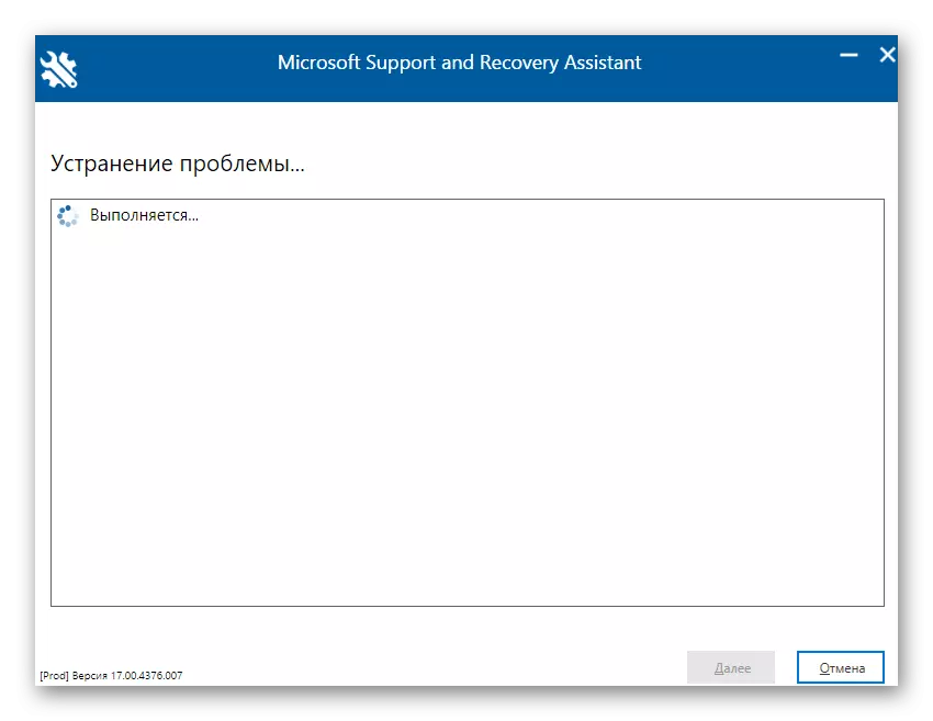 Procesul de eliminare Microsoft Office 2016 în Windows 10 prin utilitatea de marcă
