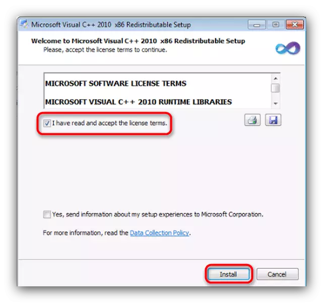 Montáž Microsoft Visual C ++ 2010 Redistributable