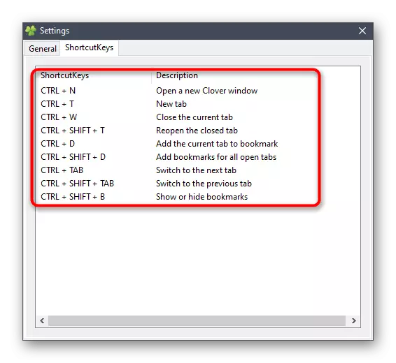 Mempelajari tombol panas untuk utilitas semanggi di Windows 10