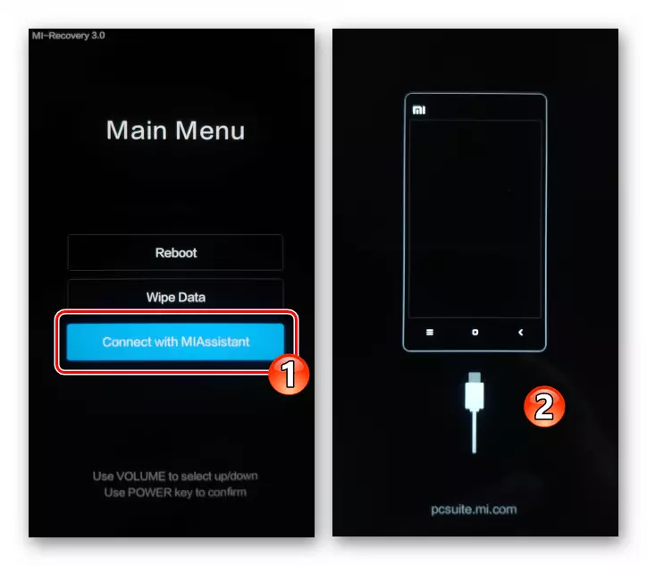 Giao dịch điện thoại thông minh Xiaomi Redmi 4X để kết nối chế độ với MISS Trợ lý từ Recovery